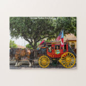 Oude Stagecoach Texas. Jigzaag Puzzle Legpuzzel (Horizontaal)
