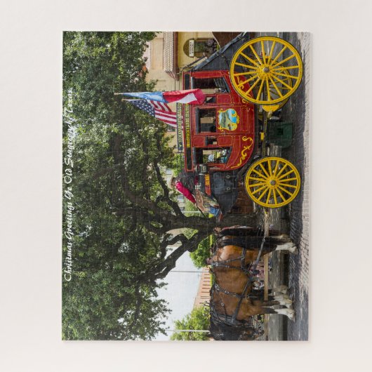 Oude Stagecoach Texas, kerstcadeautjes Legpuzzel (Verticaal)