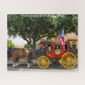 Oude Stagecoach Texas, kerstcadeautjes Legpuzzel (Horizontaal)