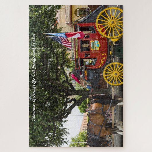 Oude Stagecoach Texas, kerstcadeautjes Legpuzzel (Verticaal)