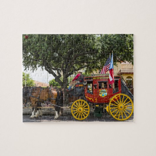 Oude Stagecoach Texas Legpuzzel (Horizontaal)
