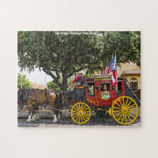 Oude Stagecoach Texas. Legpuzzel (Horizontaal)