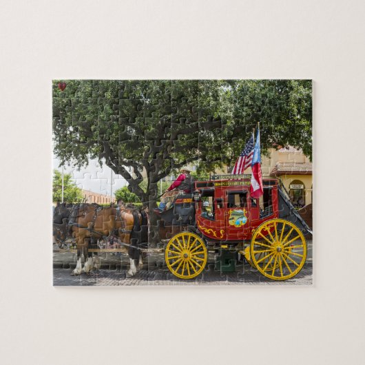 Oude Stagecoach Texas Legpuzzel (Horizontaal)
