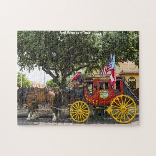 Oude Stagecoach Texas. Legpuzzel (Horizontaal)
