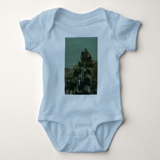Oude Stagecoach van Remington van de Vlaktes Romper (Voorkant)