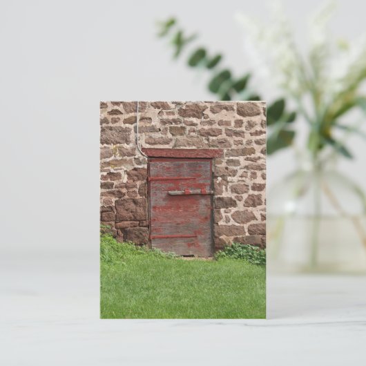 Oude Staldeur Briefkaart (Staand voorkant)