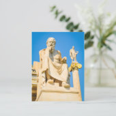 Oude standbeeld van de filosoof in Athene, Grieken Briefkaart (Staand voorkant)