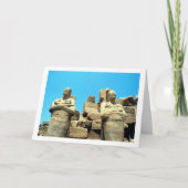 Oude standbeelden in Luxor, Egypte, Kaart (Voorkant)