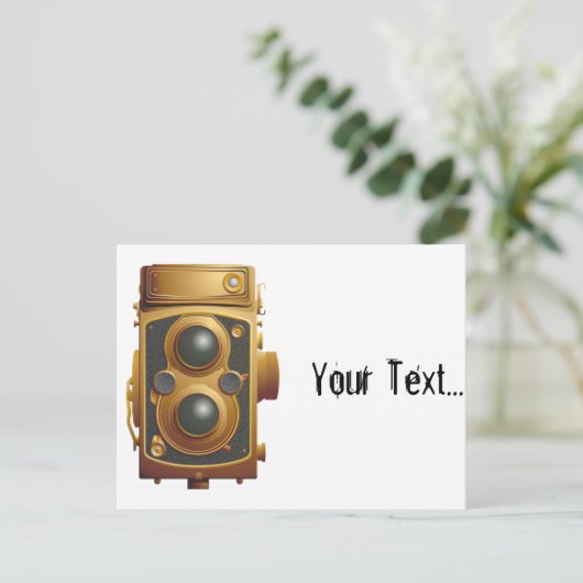 Oude Steampunk-camera Briefkaart (Staand voorkant)