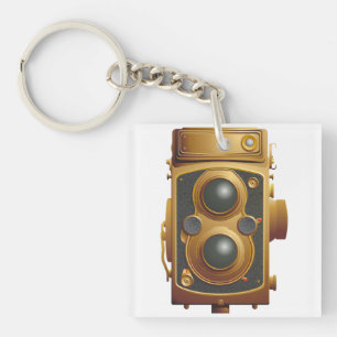 Oude Steampunk-camera Sleutelhanger