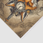  oude Steampunk Fox Tissuepapier (Detail)