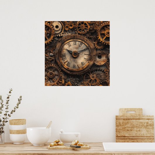 Oude Steampunk Poster (Keuken)