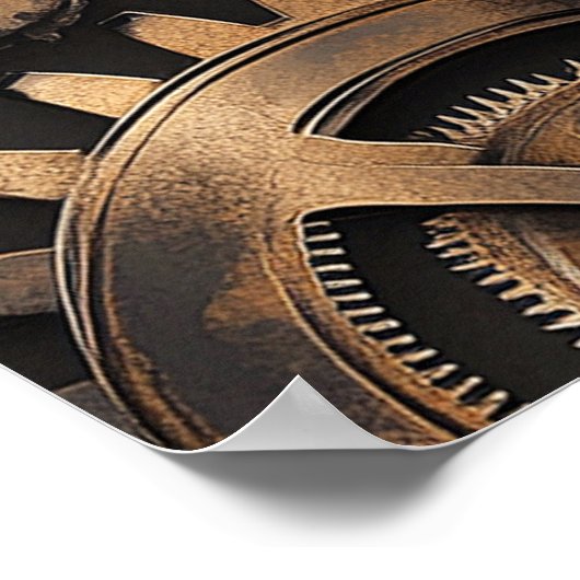 Oude Steampunk Poster (Hoek)