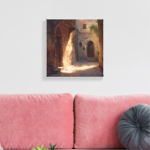 Oude steegje – zonovergoten Oude Wereld Passage Pr Canvas Afdruk (Insitu (Woonkamer))