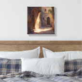 Oude steegje – zonovergoten Oude Wereld Passage Pr Canvas Afdruk (Insitu (Slaapkamer))