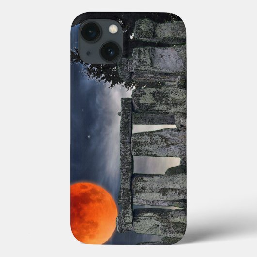 Oude steenbogen en Mystical Red Full Moon Case-Mate iPhone Case (Achterkant)