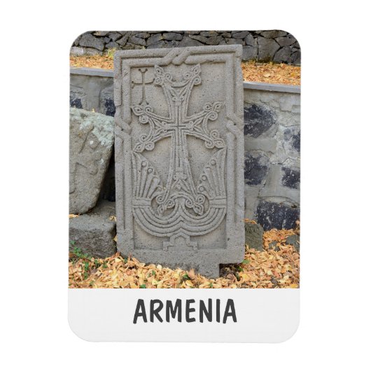 Oude steenkruisen (khachkars) in Armenië Magneet (Verticaal)