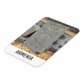 Oude steenkruisen (khachkars) in Armenië Magneet (Linkerzijde)