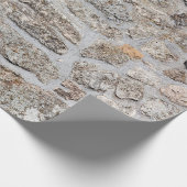 Oude steenmuur in de vesting van belgrado, belgrad cadeaupapier (Hoek)