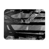 Oude Steiger Pier Barnacle Balken Palen Foto Magneet (Horizontaal)