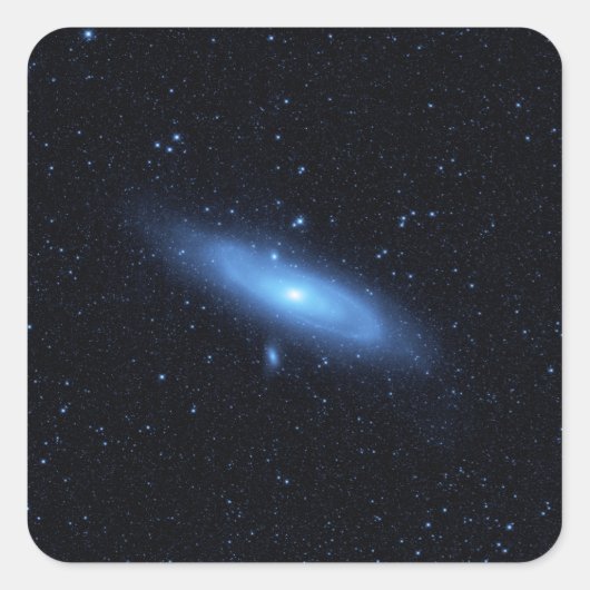 Oude stellaire populatie van het Andromeda Melkweg Vierkante Sticker (Voorkant)