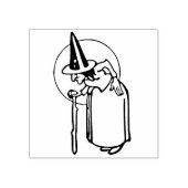 Oude stempel voor illustratie met hekkunst (Afrduk)