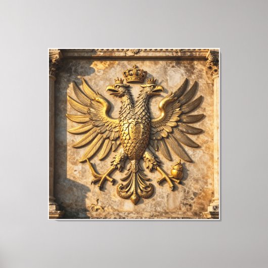 Oude stenen bas-reliëf van de soevereine Illyriër Canvas Afdruk (Voorkant)
