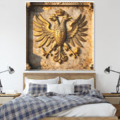 Oude stenen bas-reliëf van de soevereine Illyriër Canvas Afdruk (Insitu (Slaapkamer))