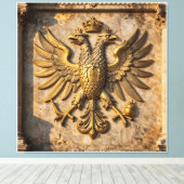 Oude stenen bas-reliëf van de soevereine Illyriër Canvas Afdruk (Insitu (Houten vloer))