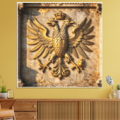 Oude stenen bas-reliëf van de soevereine Illyriër Canvas Afdruk (Insitu (Woonkamer))