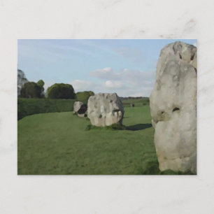 Oude Stenen Cirkel. Avebury, Wiltshire, Engeland. Briefkaart