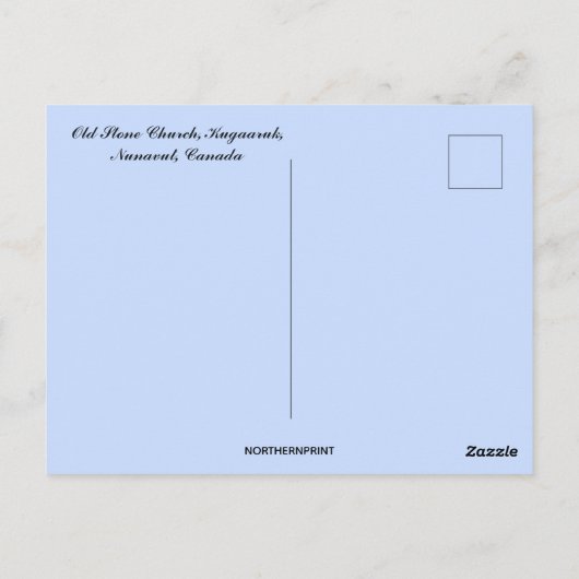 Oude stenen kerk Kugaaruk Nunavut Canada Briefkaart (Achterkant)