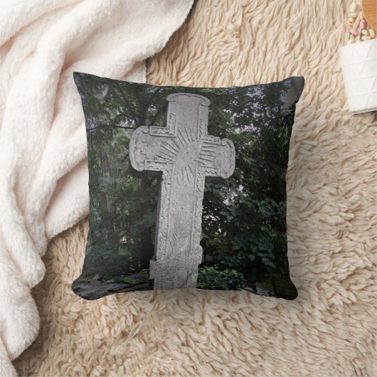 Oude Stenen Kruis Foto Kussen (Deken)