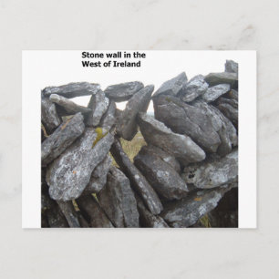 Oude stenen muren in Ierland Briefkaart
