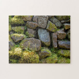 Oude stenen muur legpuzzel