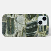 Oude stenen muur met naam Case-Mate iPhone case (Achterkant (horizontaal))