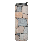 Oude stenen muur van het oude kasteel. abstract, o thermosbeker (Gedraaid links)