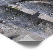 Oude stenen pilaren in Chichen Itza. Centraal Poster (Hoek)