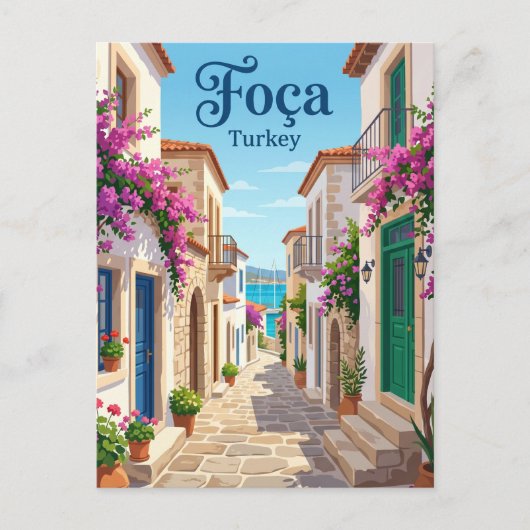 Oude Stenen Steeg, Foça Turkije Briefkaart (Voorkant)