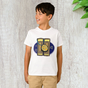 Oude stenen tabletten met pentagram amulet t-shirt