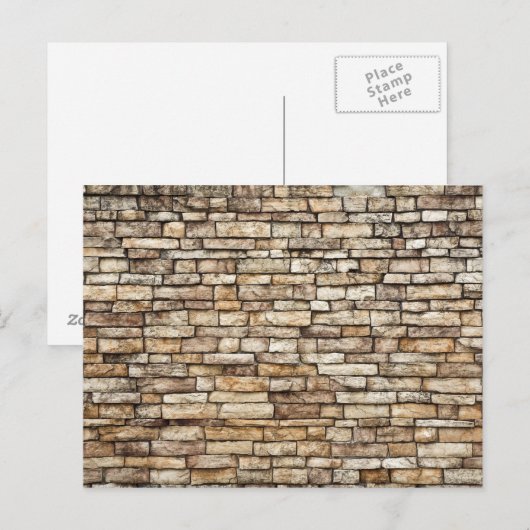 Oude stenen wandtextuur briefkaart (Voorkant / Achterkant)