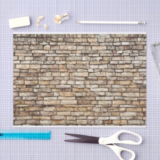 Oude stenen wandtextuur tissuepapier (Craft)