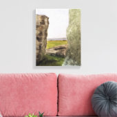 OUDE STENEN, WATERVERF CANVAS PRINT (Insitu (Woonkamer))