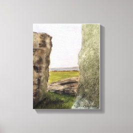 OUDE STENEN, WATERVERF CANVAS PRINT