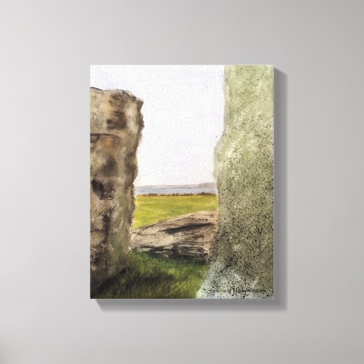 OUDE STENEN, WATERVERF CANVAS PRINT (Voorkant)