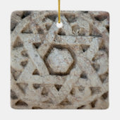 Oude Ster van David snijwerk, Israël Keramisch Ornament (Achterkant)