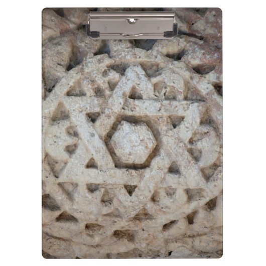 Oude Ster van David snijwerk, Israël Klembord (Voorkant)