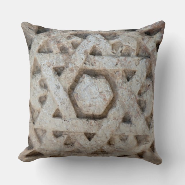 Oude Ster van David snijwerk, Israël Kussen (Voorkant)