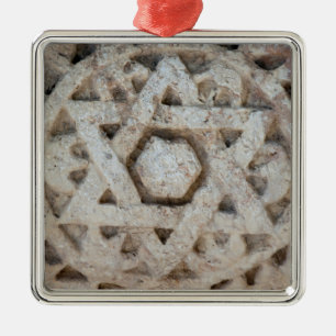 Oude Ster van David snijwerk, Israël Metalen Ornament