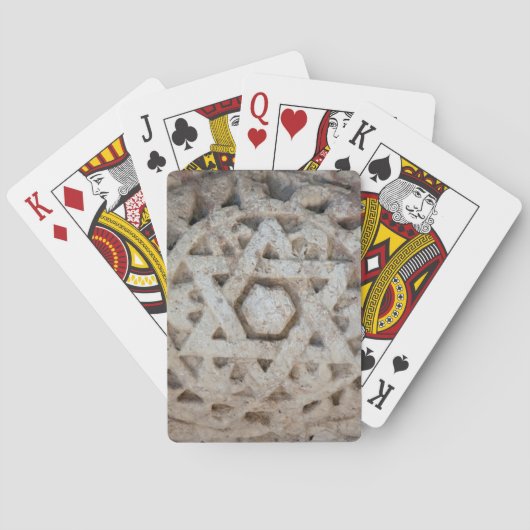 Oude Ster van David snijwerk, Israël Pokerkaarten (Achterkant)